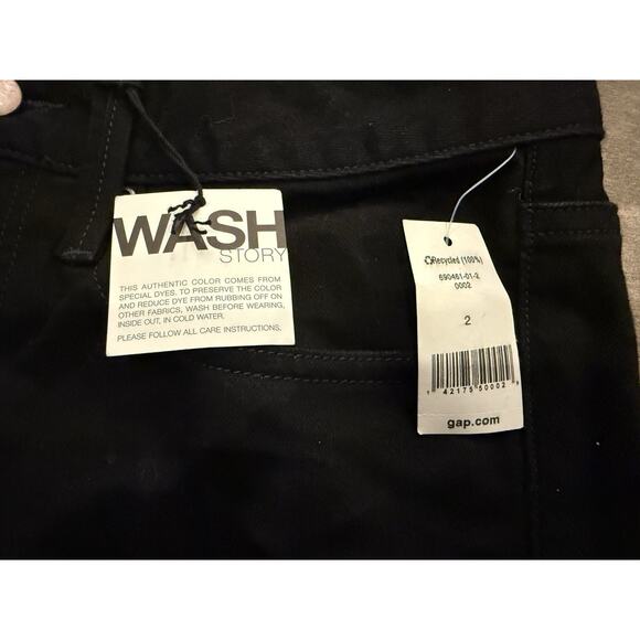 GAP 1969 Long and Lean Womens Black Flare Denim Jeans Size 26/2 NWT NEW - Picture 5 of 11